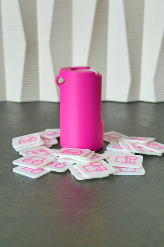 Porte-jetons « Pinky Promise » avec Ressort les Jetons Carrées